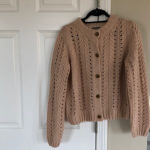 JCrew Point Sur Pointelle Knit Cardigan